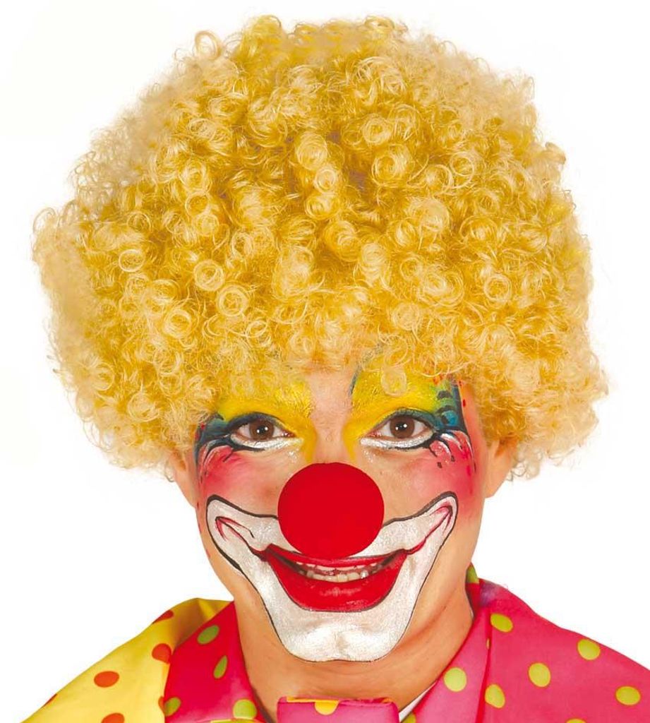 Clown-Locken-Perücke in Blond für Erwachsene Produktbild 