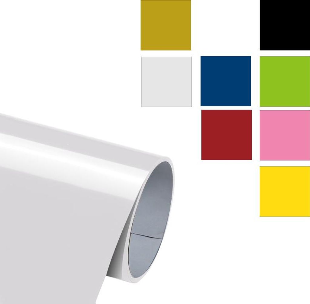 PU W?rmeš¹bertragungsfolie Rolle 12"x6ft (30,5x183cm) Wei?, Heat Transfer Vinyl fš¹r DIY Kleidung, T-Shirts, Stofftaschen, waschmaschinenfest