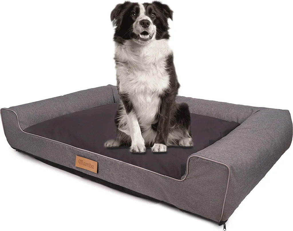 Lit pour chien XL Dogeste 100x65 cm - Panier gris robuste anti-glisse