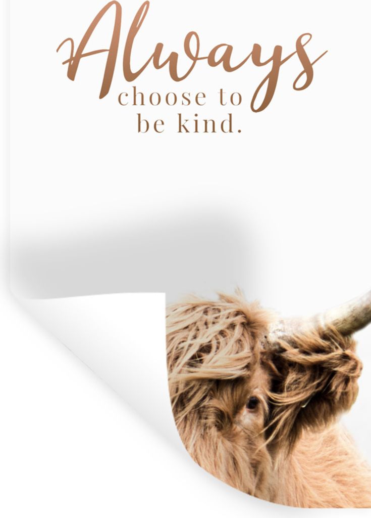 MuchoWow Wandtattoo Wandsticker Wandaufkleber Schottischer Highlander - Zitate - Weiß 60x120 cm Selbstklebend und Repositionierbar - Selbstklebe...