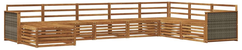 Outdoor-Sofagarnitur 8 pcs Natur