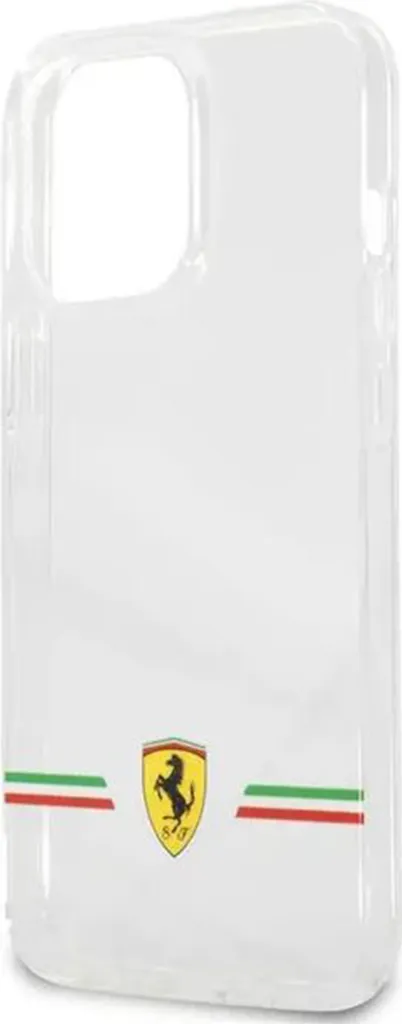 Coque iPhone 13 Pro Ferrari pour usage quotidien antichoc TPU clair