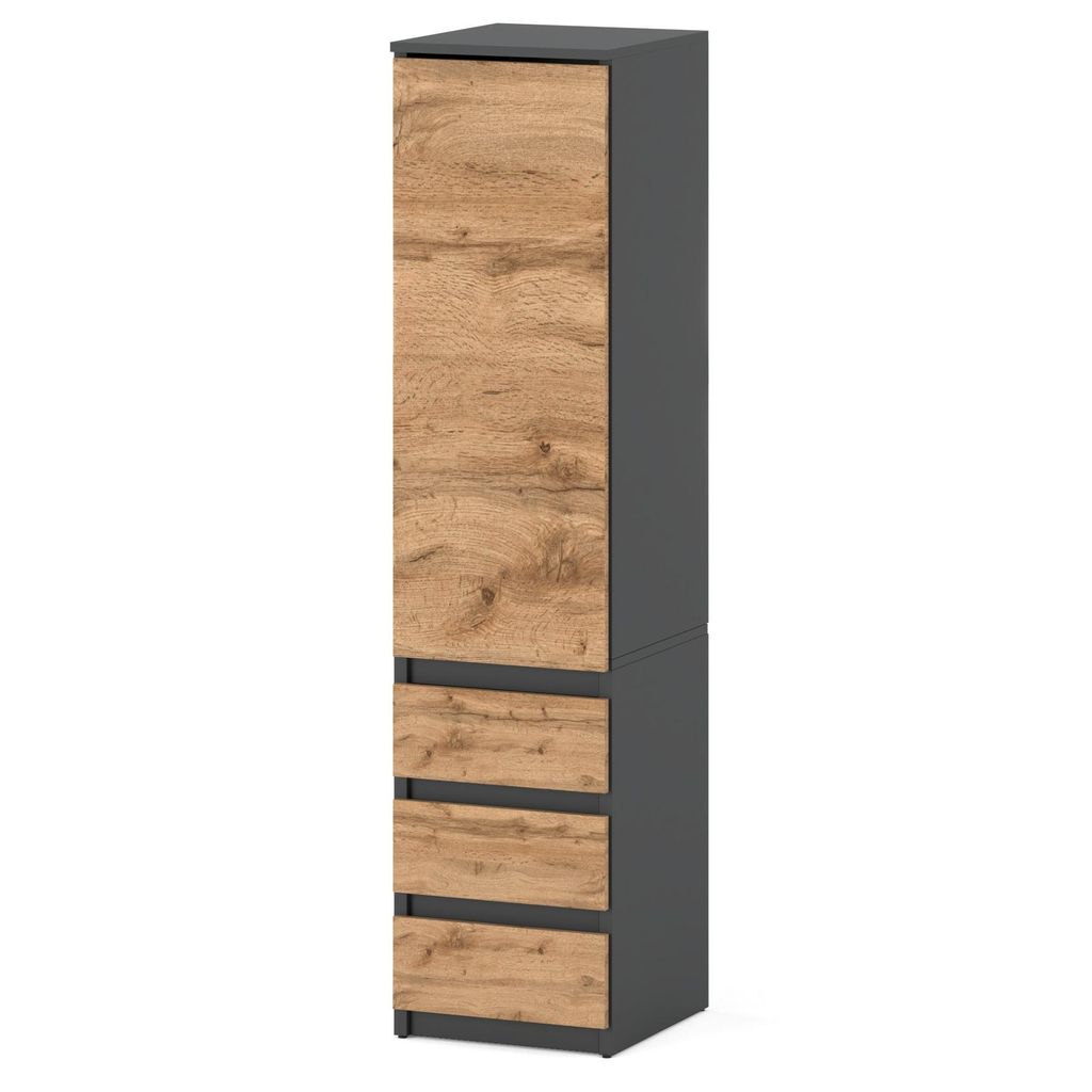 Szafa 40 cm Słupek Antracyt / Wotan Wąska Garderoba Zdjęcie produktu 