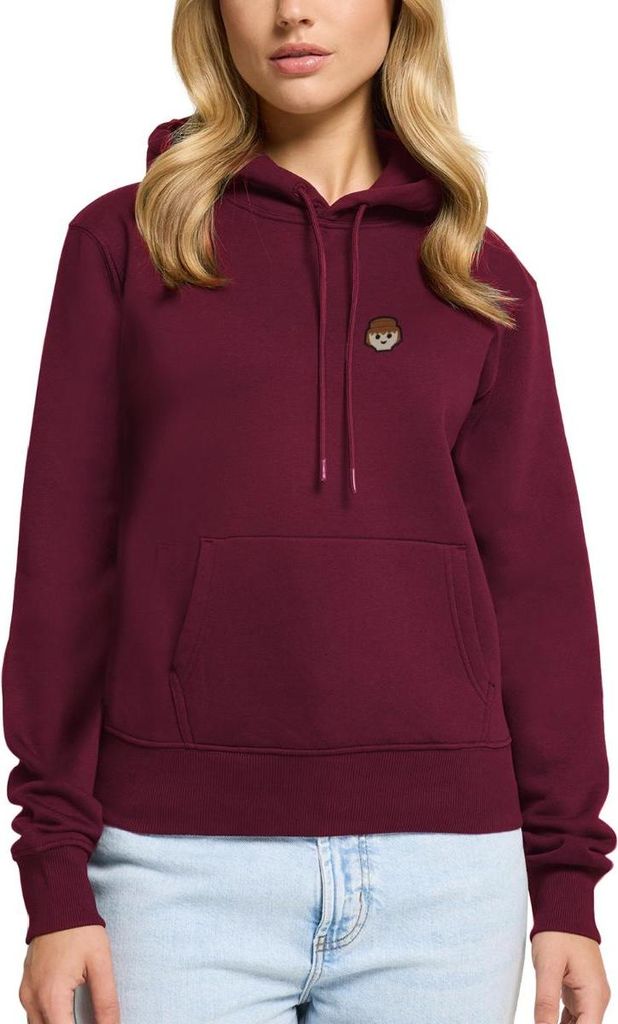 Spreadshirt PLAYMOBIL Figur Porträt Stick Damen Premium Hoodie, L, Burgunderrot