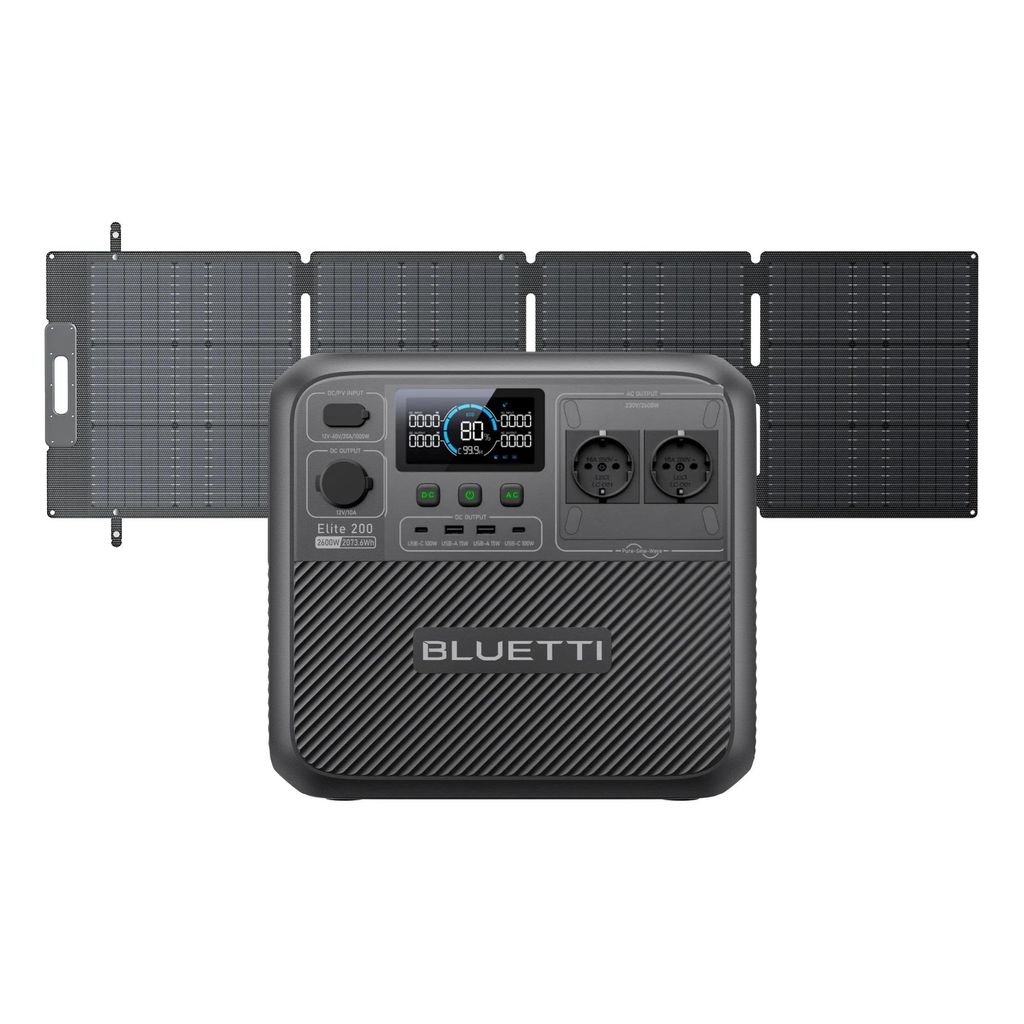 BLUETTI Solar Generator Elite 200 V2 z panelem słonecznym Zdjęcie produktu 