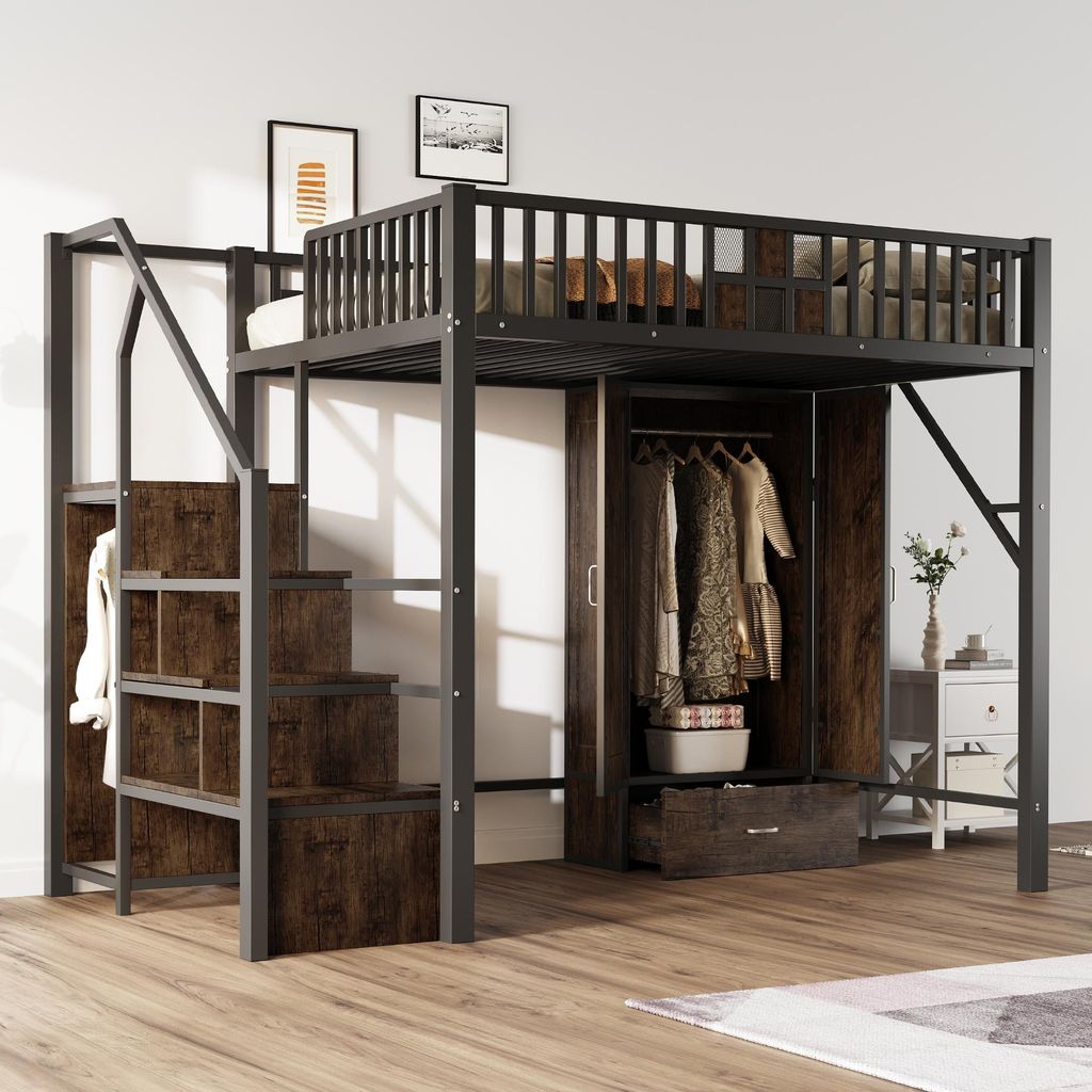 Lit mezzanine métallique Fortuna Lai 140 × 200 cm Avec un Image du produit 