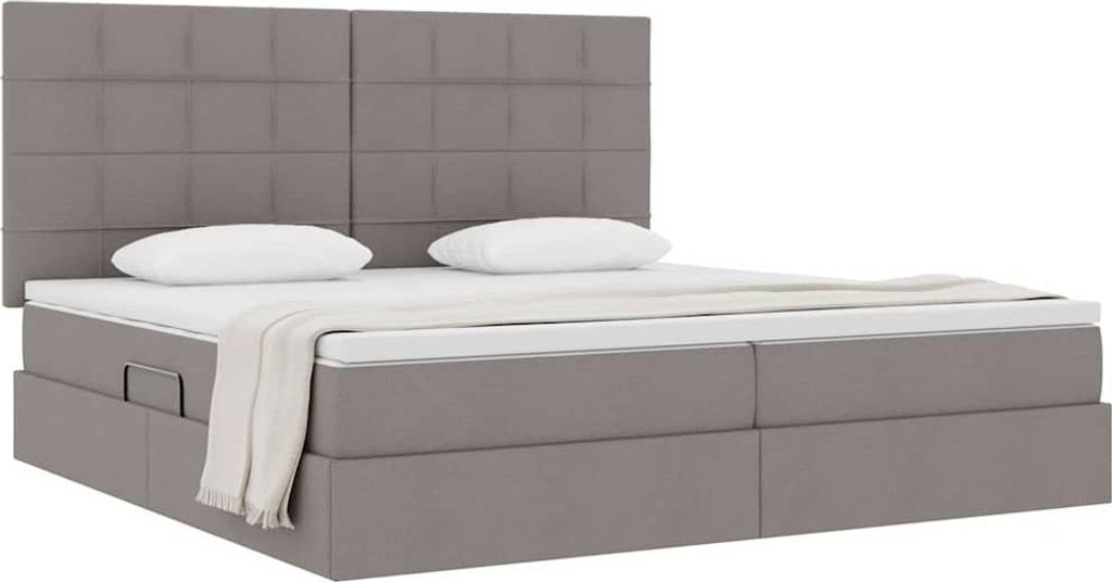 Cloris Designermöbel Aufbewahrungsbett mit Matratze Taupe 200 x 200cm Polyester - 2026Neu211999 - Klassische BettenJugendbett Tagesbett