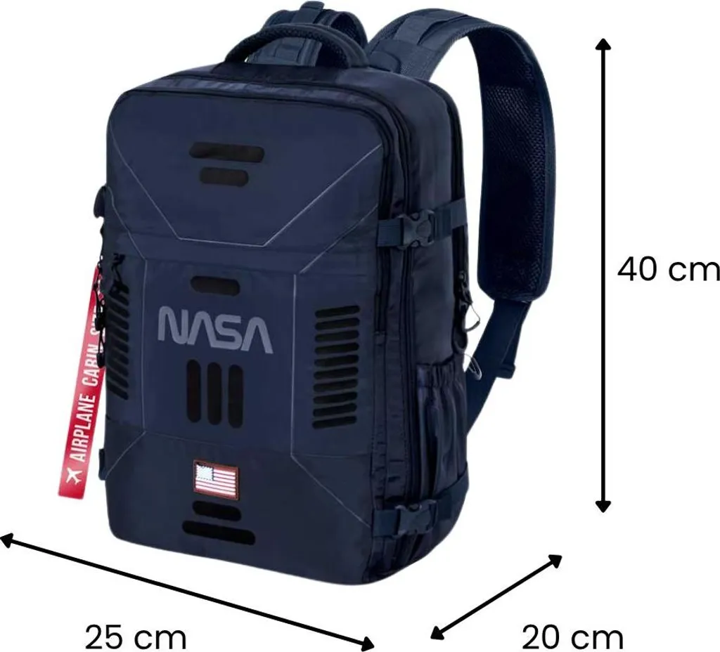 Sac à dos Cabine NASA City Travel Bleu Mercure 40x25x20 cm Bagage - 4