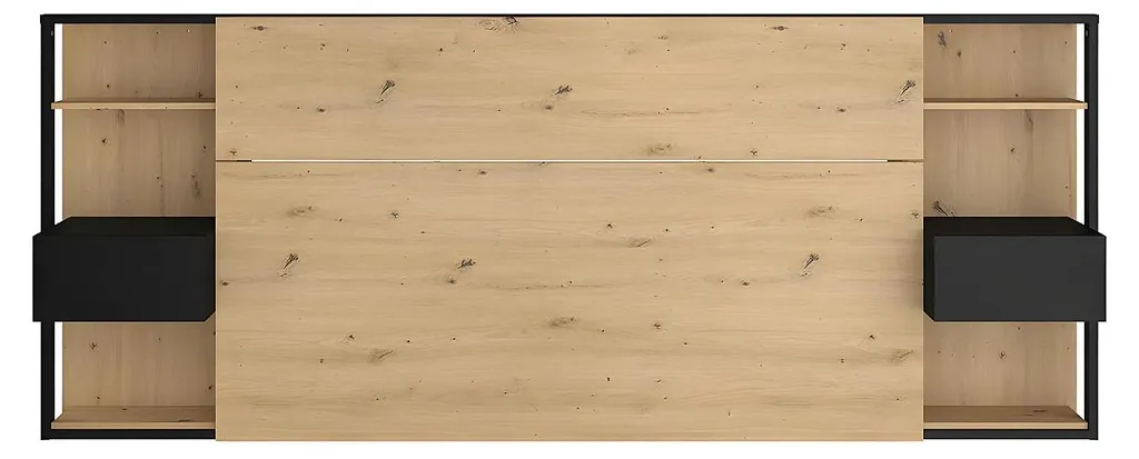 Tête de lit gain de place 160 cm MISTA avec chevets pour petit espace