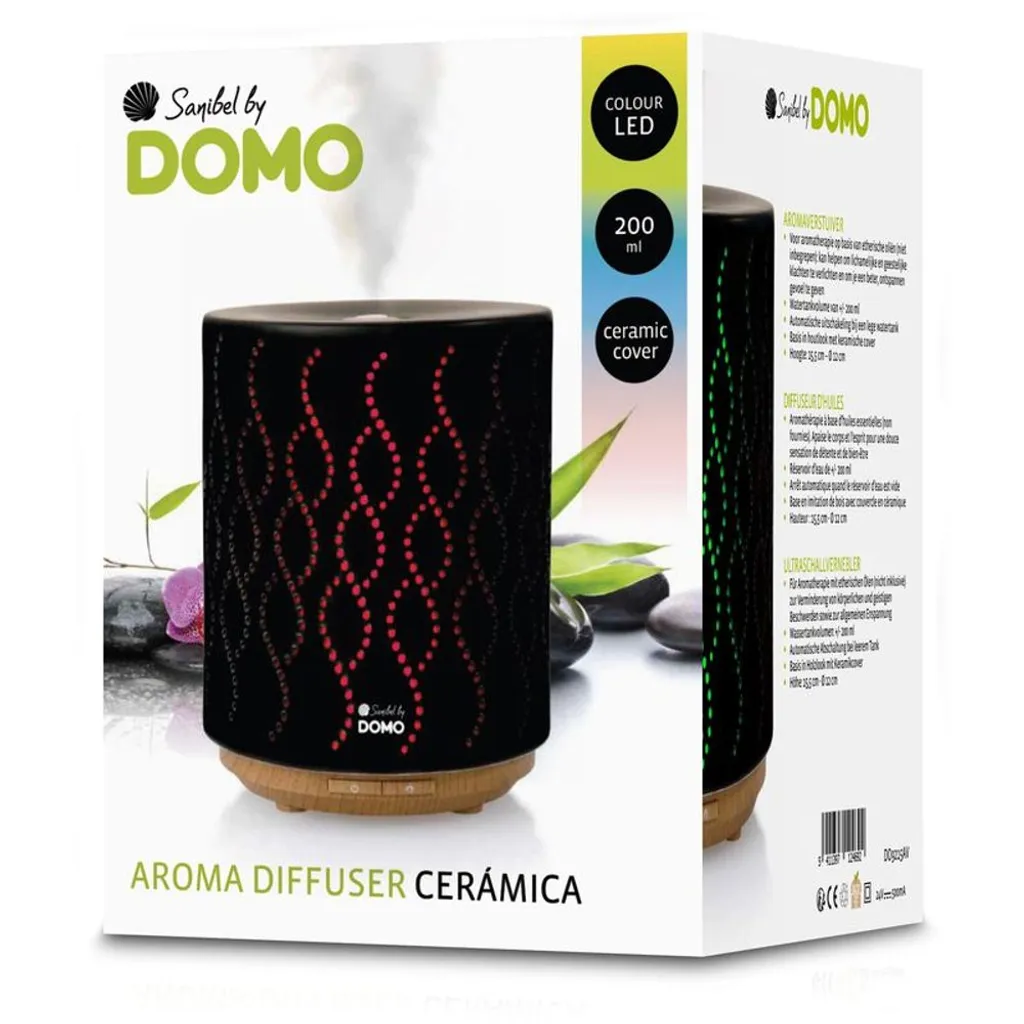 Diffuseur de parfum DOMO Dahlia 500 ml contre les odeurs blanc marron