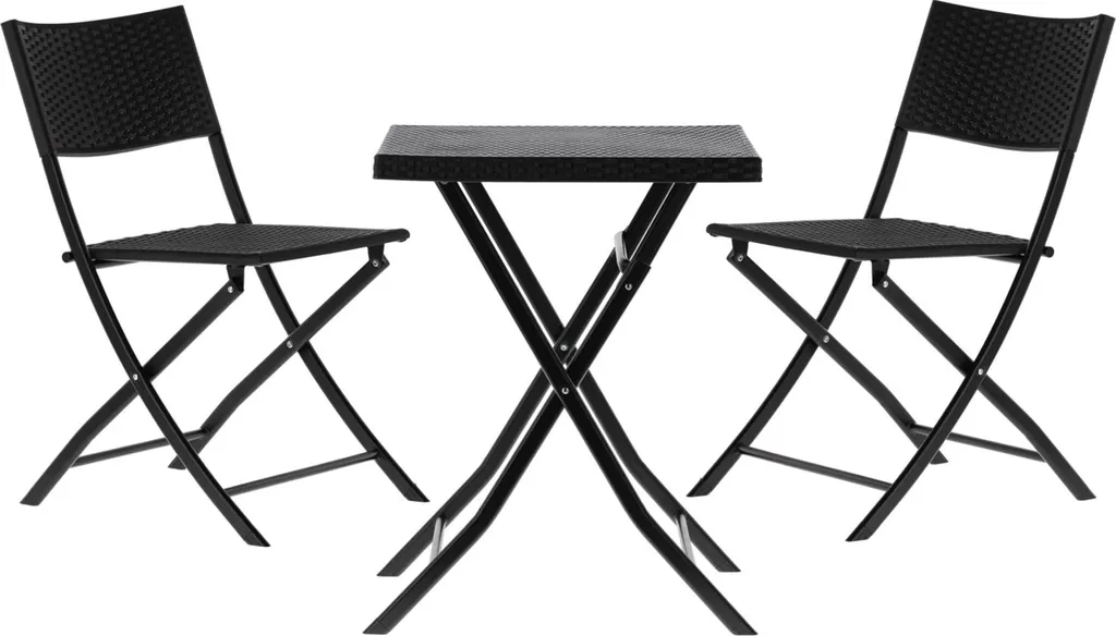 Salon de jardin ELEANOR robuste gris foncé - Mobilier sans entretien