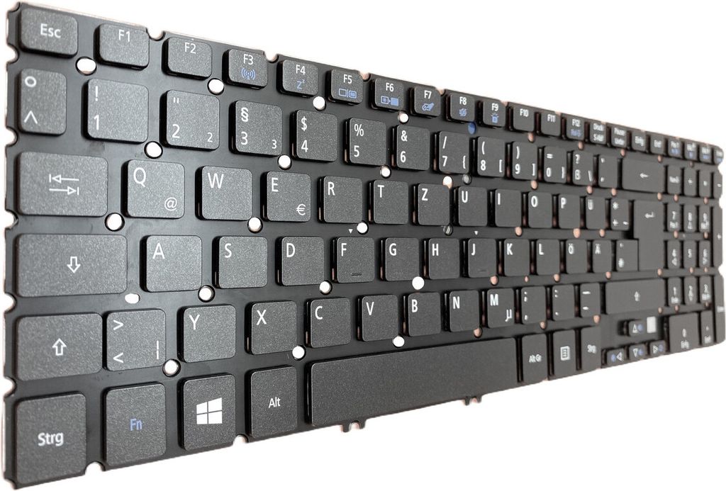 DE Tastatur Keyboard mit Beleuchtung ohne Rahmen kompatibel für Acer Aspire V5-551