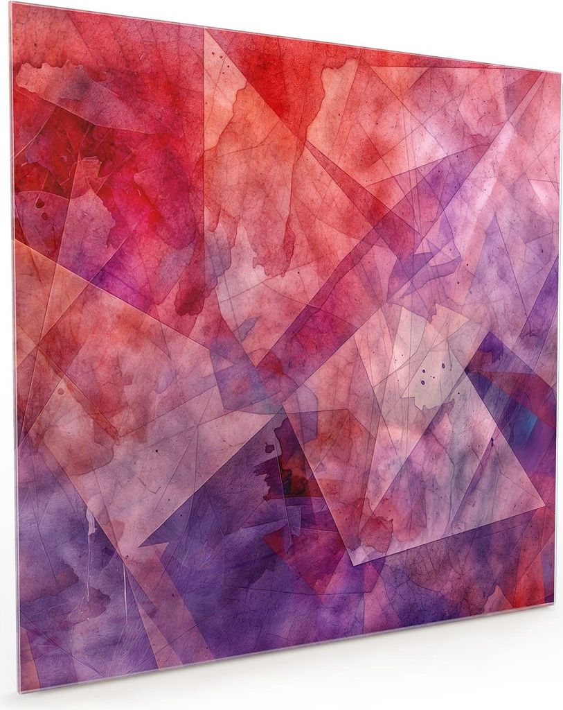Küchenrückwand Spritzschutz Glas mit Motiv Abstrakte Kunstform 40 x 40 cm