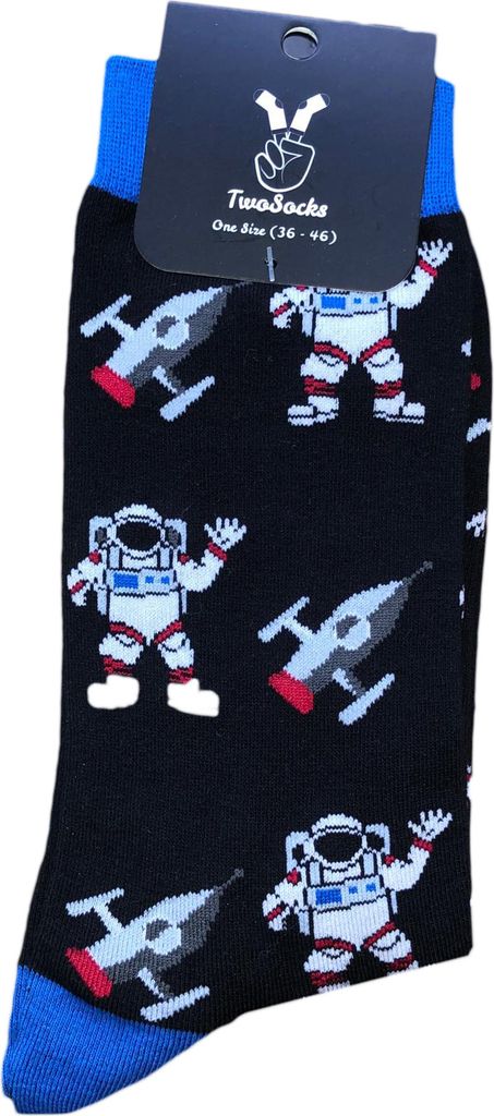 TwoSocks lustige Socken - Astronaut Socken, Motivsocken für Damen & Herren Baumwolle Einheitsgröße