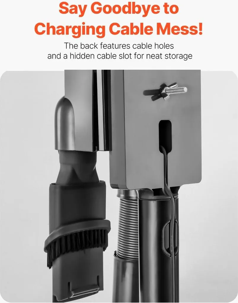 Support à vide pour Dyson avec 3 clips de rangement pour accessoires - 6