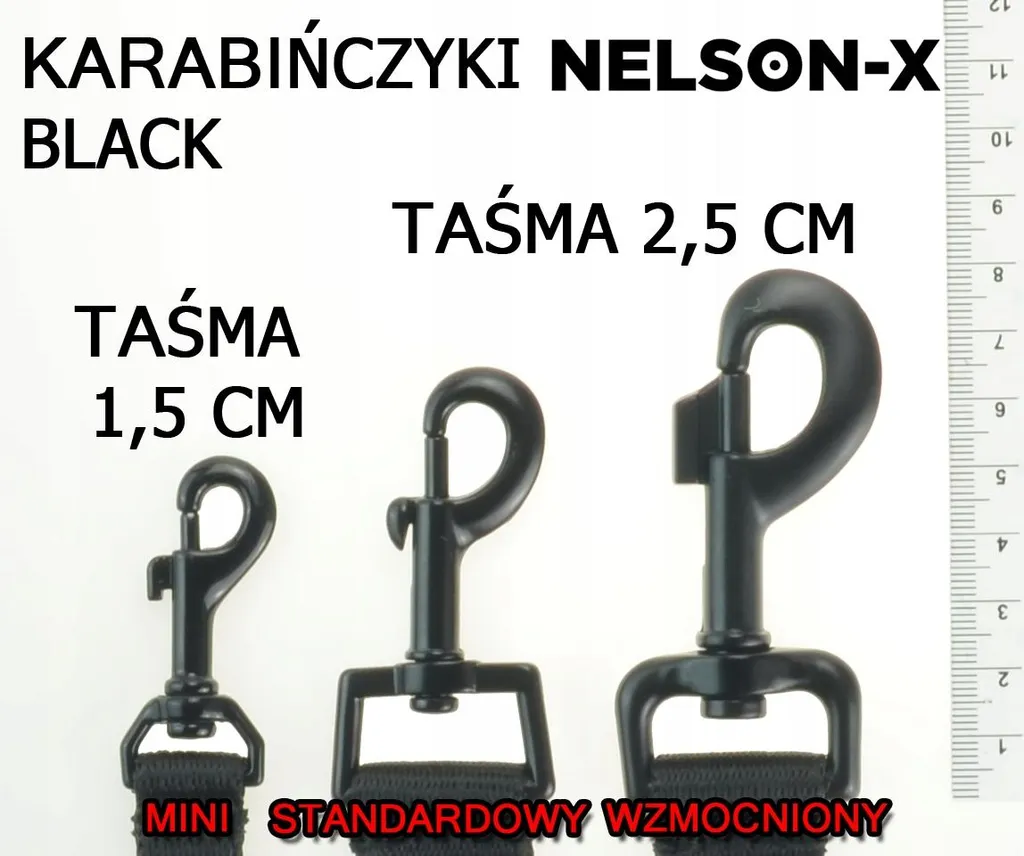 Nelson-X Guinzaglio Addestramento 5m Nero Mini Moschettone Sicuro - 3
