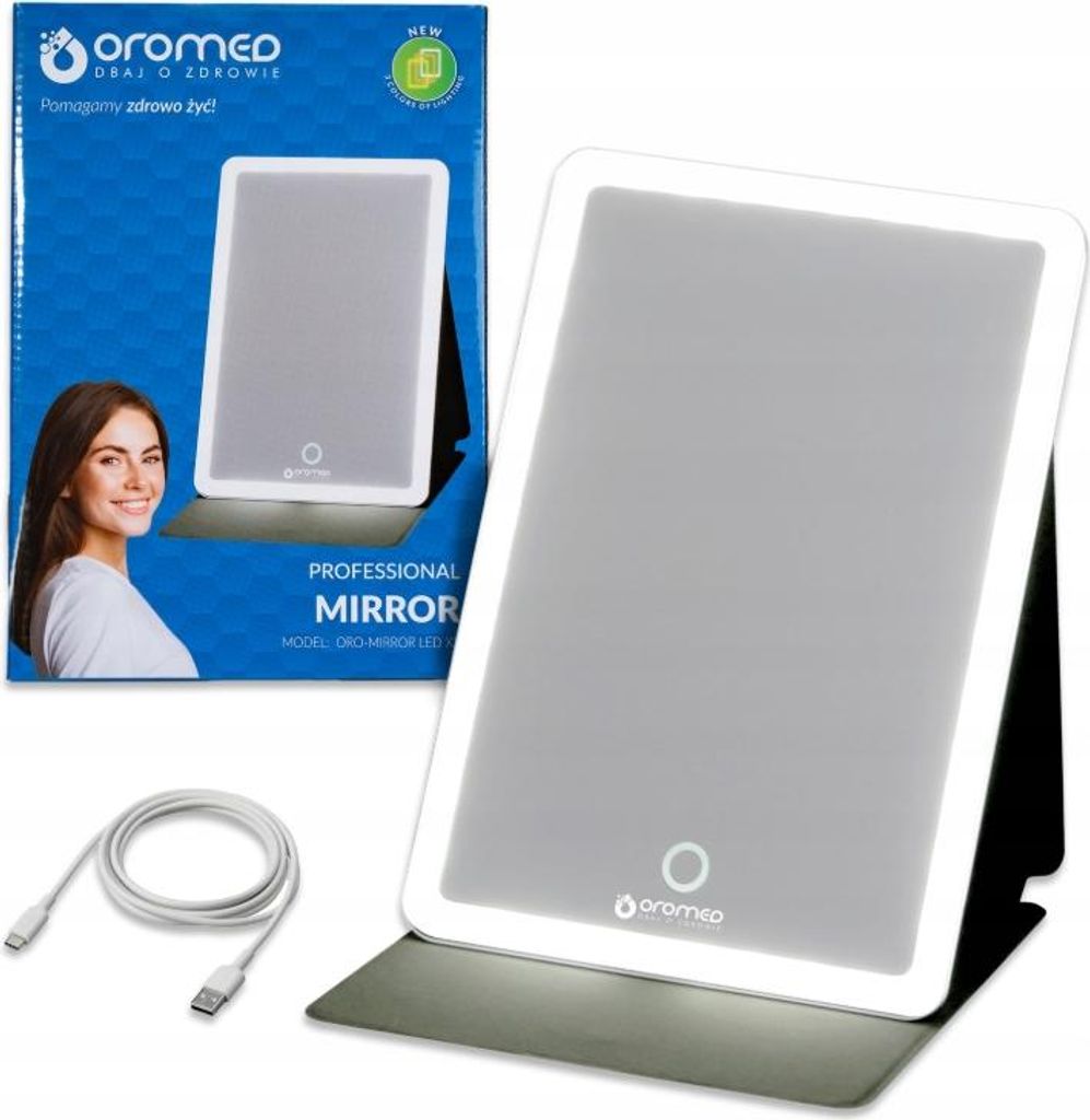 Lusterko do makijażu ledowe ORO-MIRROR LED X2