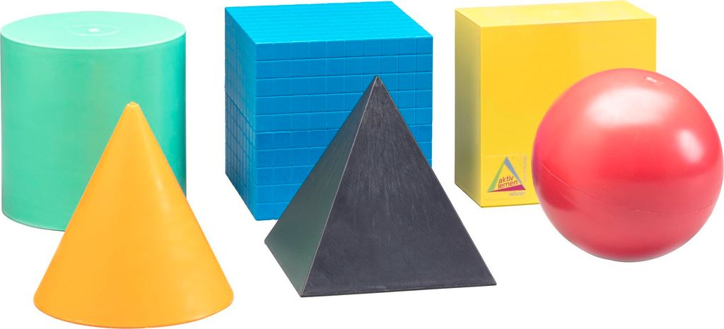 Wissner aktiv lernen Lernspielzeug Körperformensatz in 6 Farben (6 Teile), RE-Plastic Geokörper