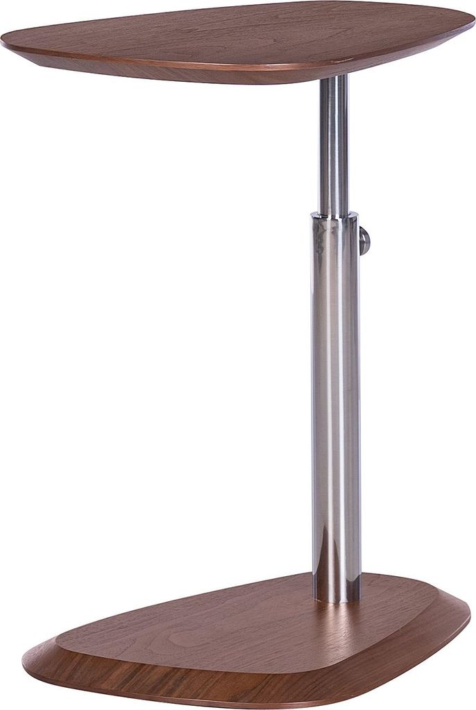 BEISTELLTISCH - höhenverstellbar, Echtholzfurnier / Metall