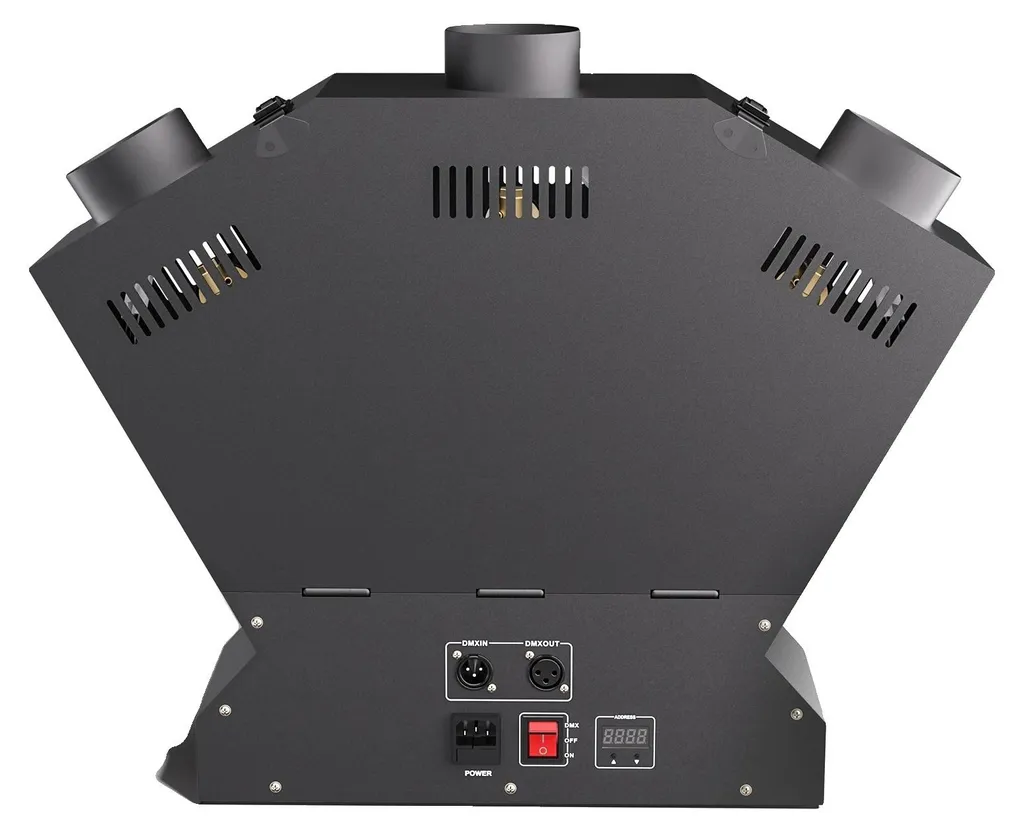 Lance-flammes triple tête DMX512 200W noir - Effet de scène spécial