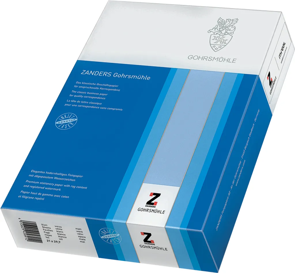 Zanders 12338 Gohrsmühle A4 80g 100 Fogli - Carta Premium Certificata