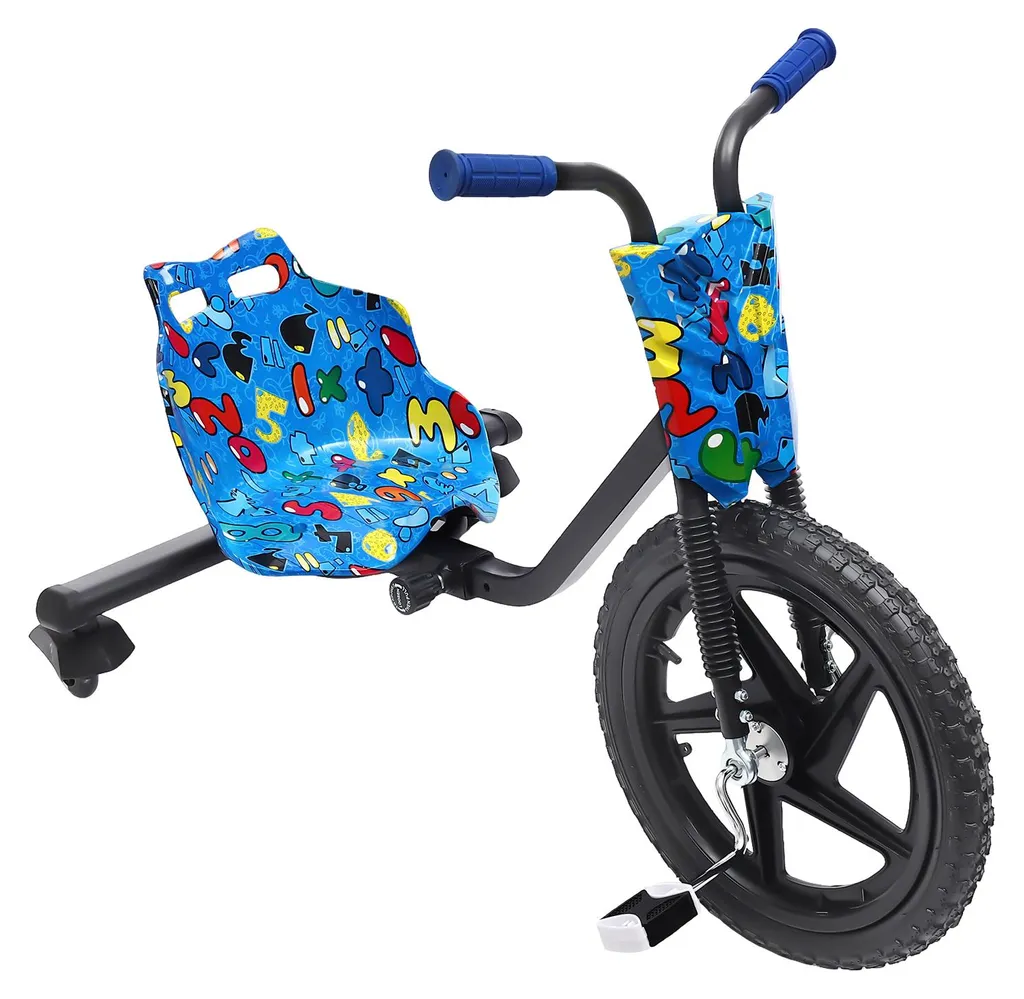 Trottinette bleue avec grande capacité de charge et dérive flexible S1