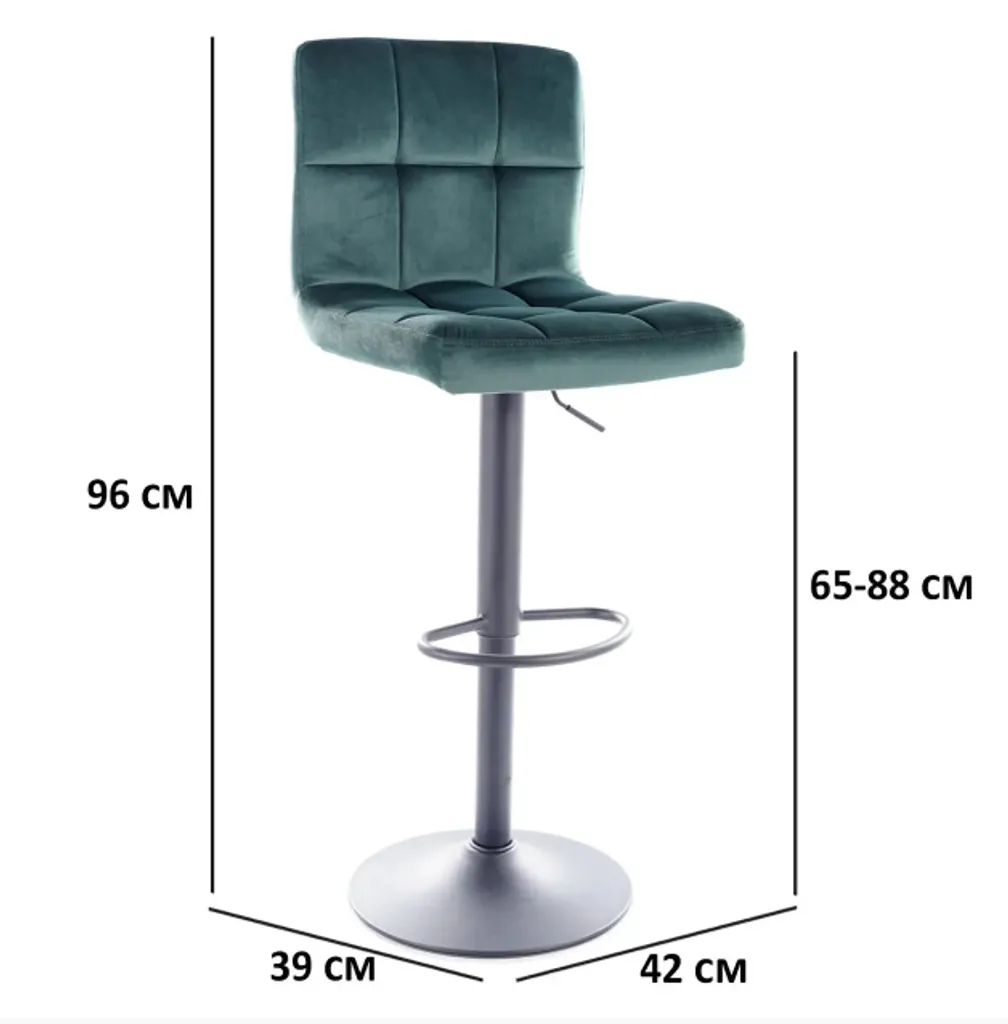 Sedia da Bar LEONORA Verde e Nero - Sgabello Elegante per Cucina - 9