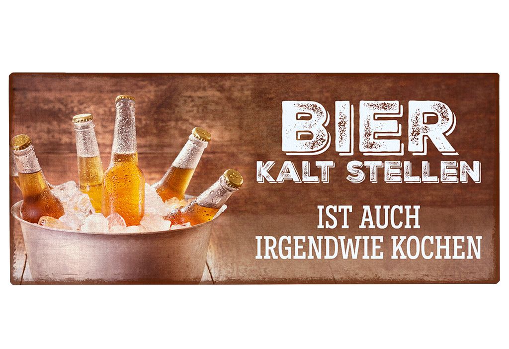 la vida Schild Bier kalt stellen 30,5x13cm