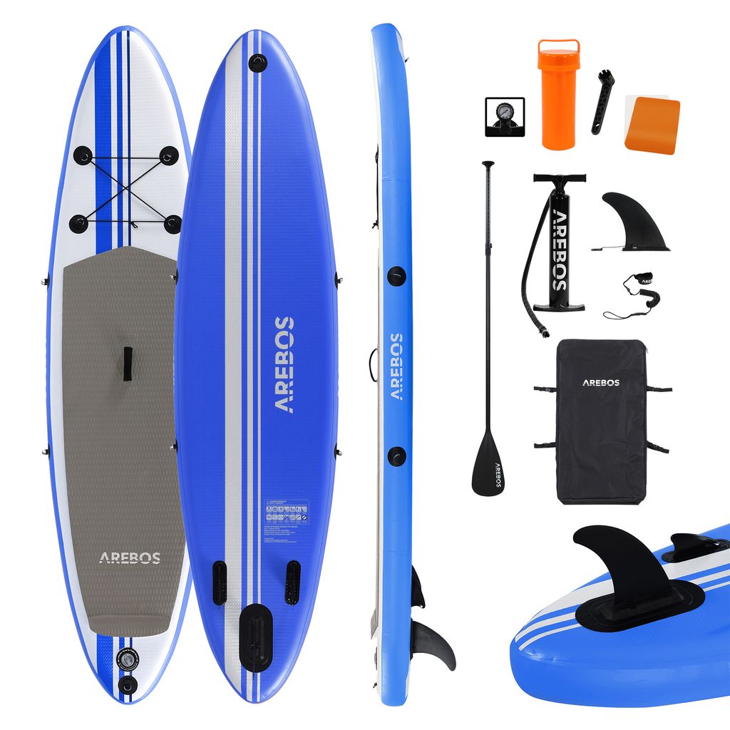 SUP Stand Up Paddle Board 320cm komplettset Zubehör Surfboard aufblasbar Blau DE