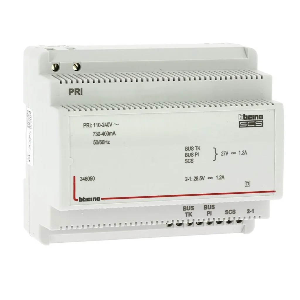 Alimentation BTICINO compacte 6 modules DIN avec adaptateur vidéo intégré - 2