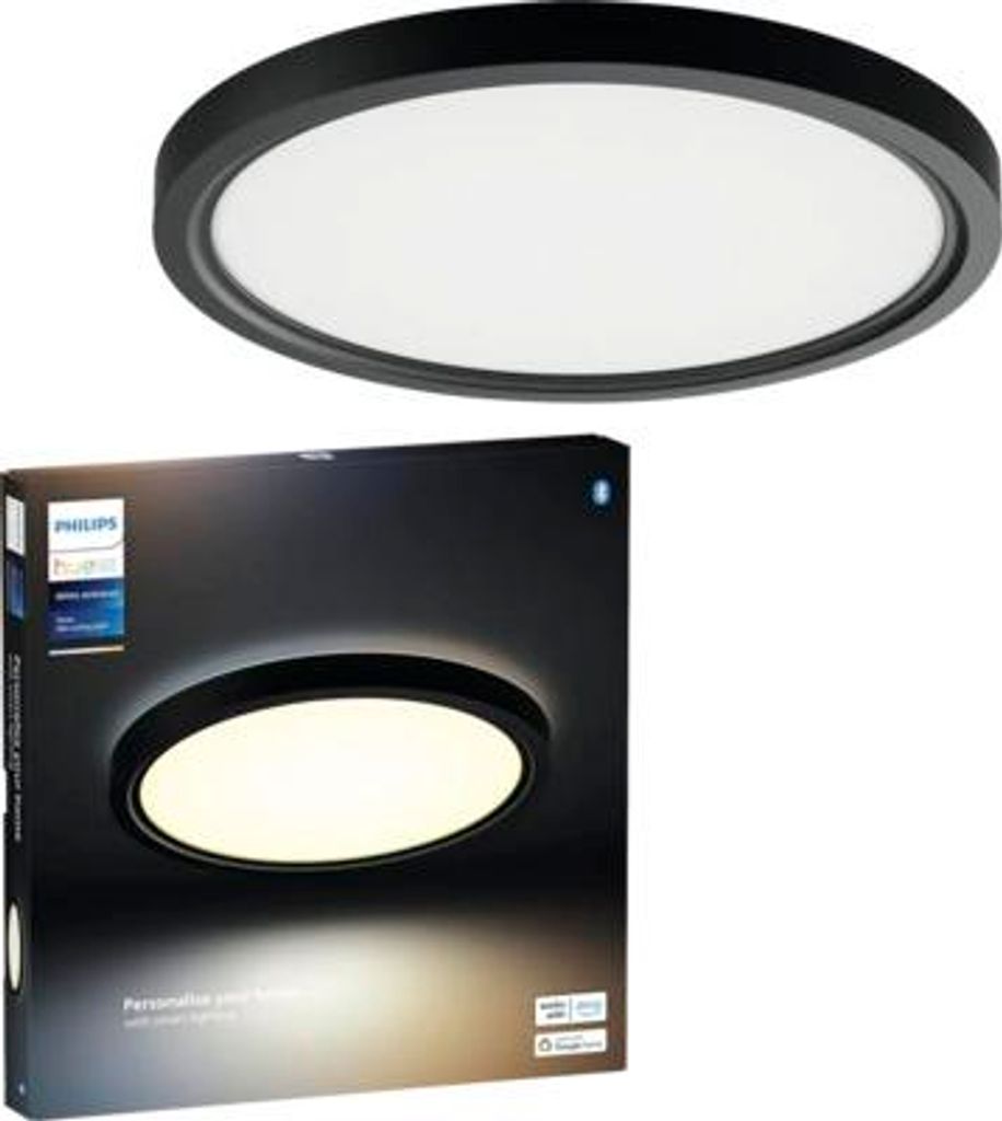 Philips Hue White ambience Tento rundes WA LED-Deckenpanel 29,1 cm schwarz, Bluetooth/Zigbee, Schwarz, 2200 K, 6500 K, 16,6 W, 25000 h
