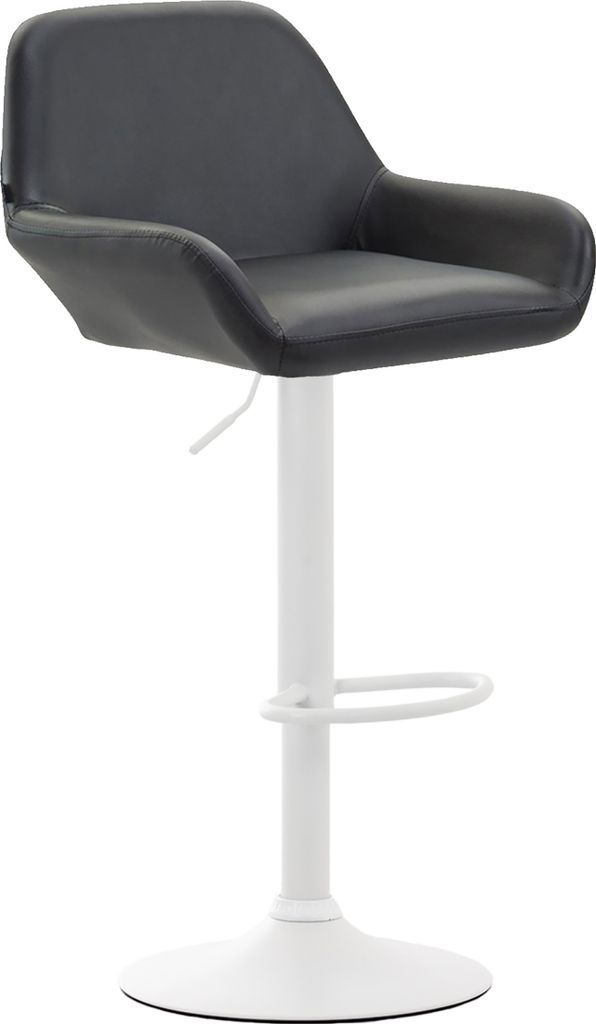 Barhocker HLO-CP8 Kunstleder weiß schwarz