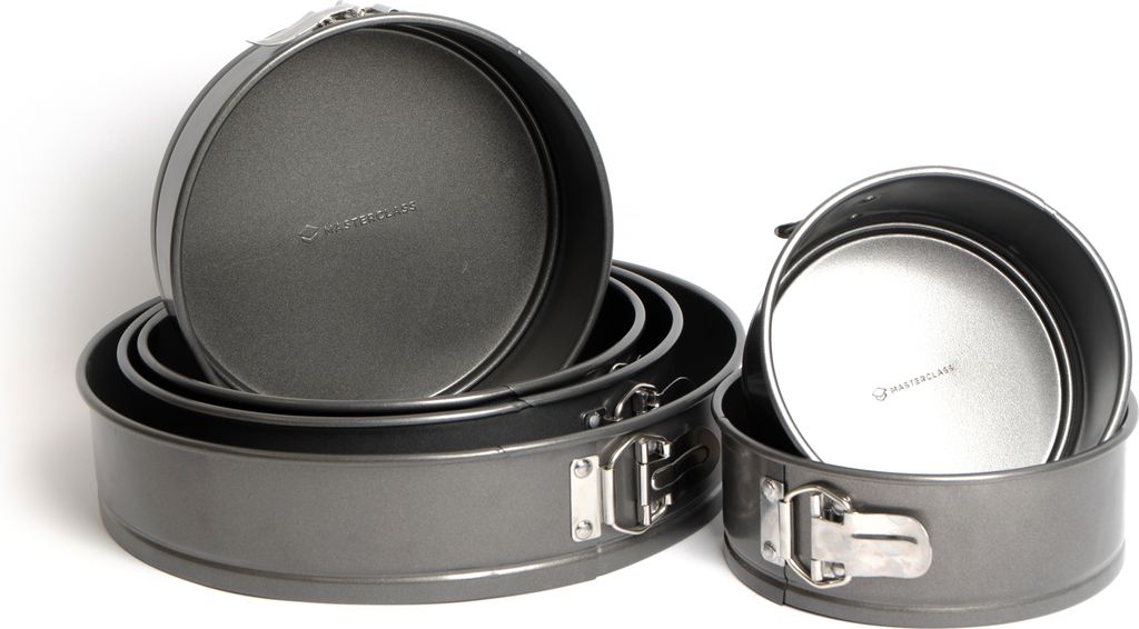 Master Class 3 Stück Backformen Set Antihaftbeschichtet Springform-Kuchenformen – 15 cm, 18 cm, 20 cm, 23 cm, 25 cm und 30 cm