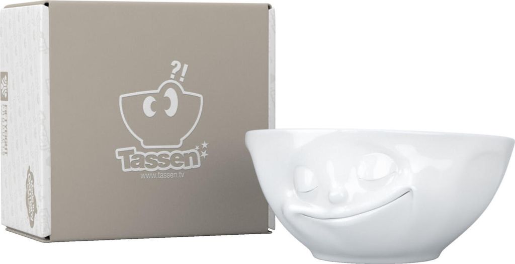 Fiftyeight Schale Glücklich 350 ml weiß Müslischale Produktbild 