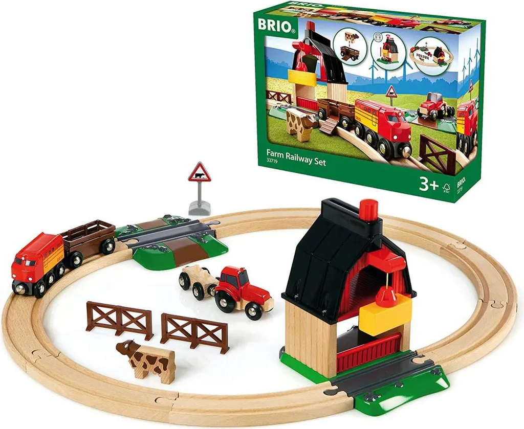 Circuit train bois ferme : le jouet durable pour arrêter les écrans