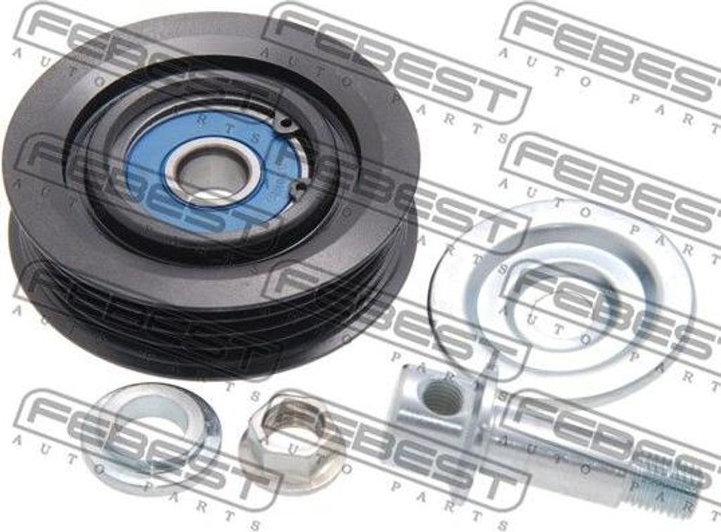 FEBEST 0187-AT220 Spannrolle, Keilrippenriemen OE 8844017010 kompatibel mit Avensis, Corolla