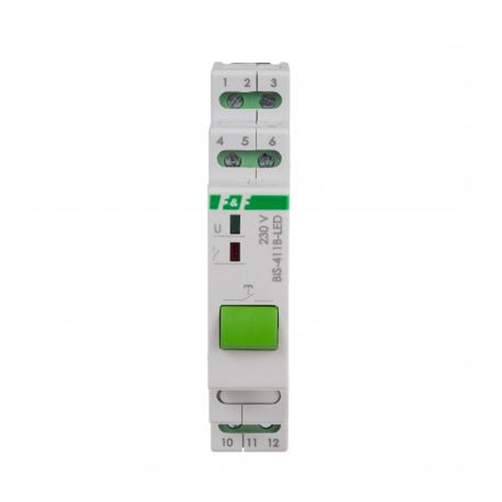F&F | Bistabiler Relais BIS-411B-LED - 230V - Kompakt - Lichtsteuerung - Mehrere Steuerpunkte