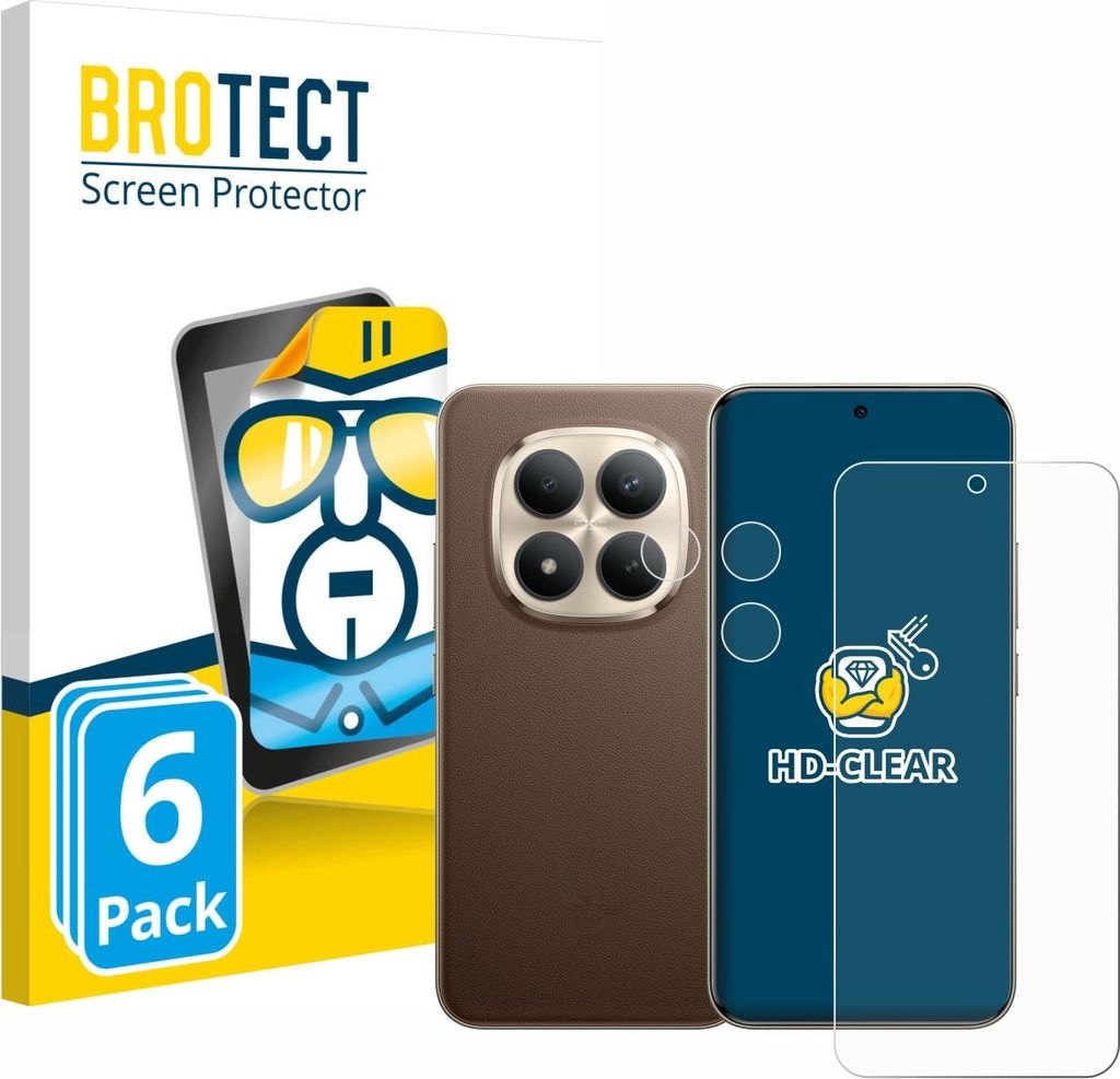 6x Für Xiaomi Redmi Note 15 Pro Plus 5G (Display+Kamera) Schutzfolie BROTECT Displayschutz Display Schutz Folie Klar Transparent