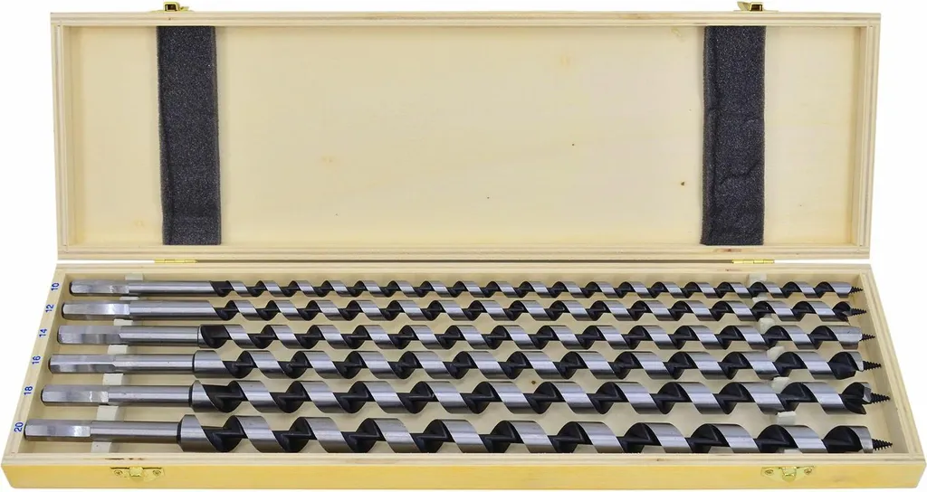 Awtools Set 6 Punte Coclea Legno 10-20mm x 460mm - Professionale
