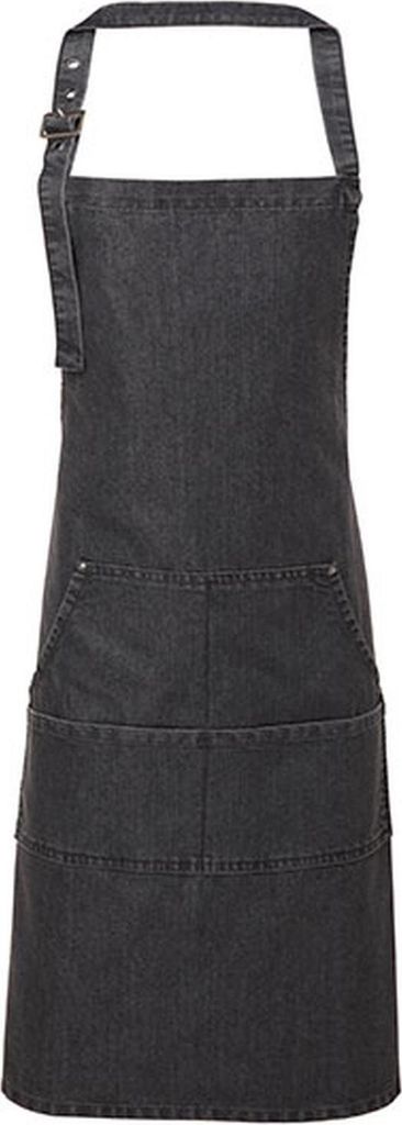 Premier Workwear PR126 | Jeans Stitch Denim Bib Apron - 72 x 86 cm - Farbe: Black Denim (ca. Pantone 433) - Größe: 72 x 86 cm
