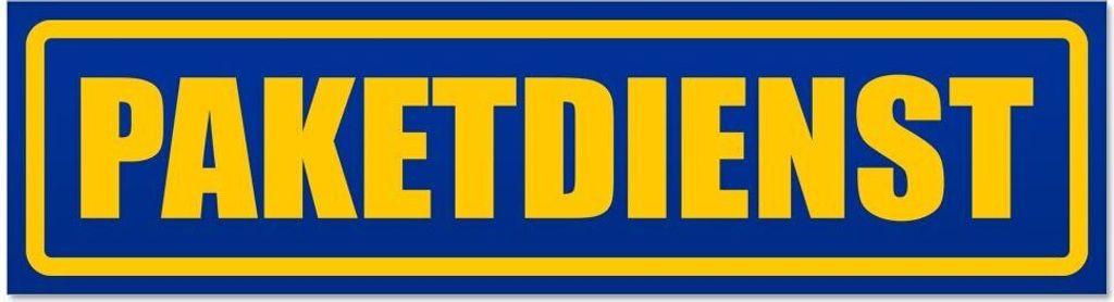Kiwistar - Autoaufkleber - Blau - 20 x 5,3 cm - Paketdienst - Hinweis Aufkleber Sticker für Auto, Kfz, Fahrrad, PKW, LKW