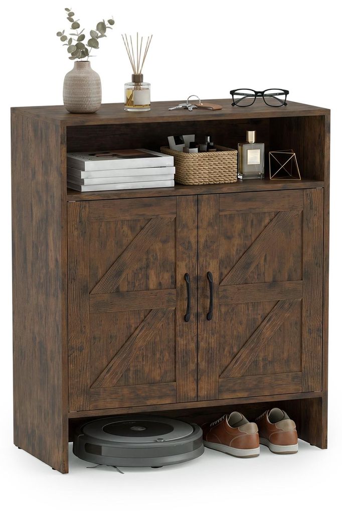 COSTWAY Schuhschrank im Landhausstil mit Türen, 70 x 35 x Produktbild 