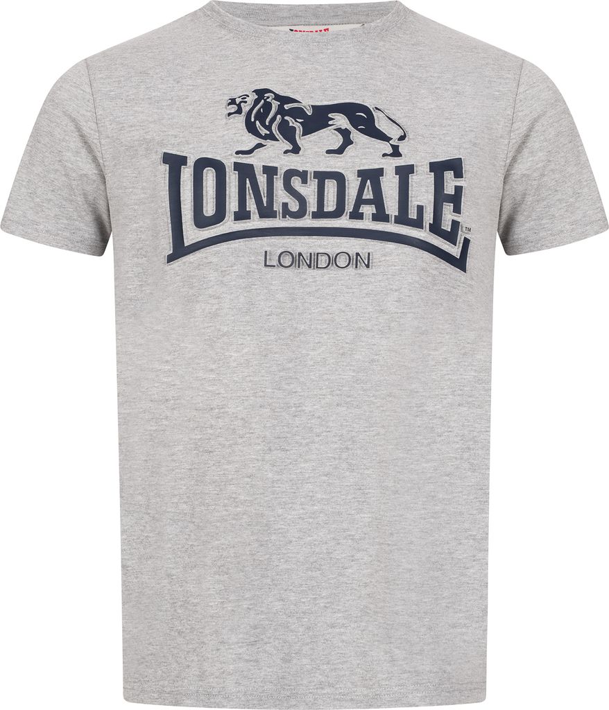 Herren T-Shirt normale Passform KINGSWOOD Marl Grey/Dark Navy L Lonsdale