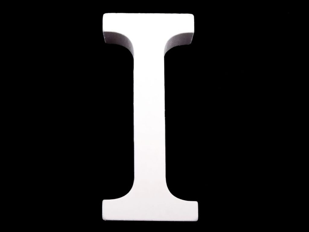 3D Holzbuchstabe 8 cm, weiß, Buchstaben & Zeichen:I Produktbild 