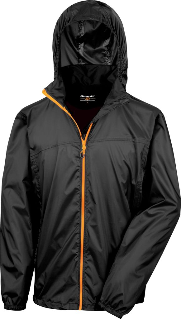 Result - Jacke Zum Falten für Herren BC5528 (3XL) (Schwarz/Orange)