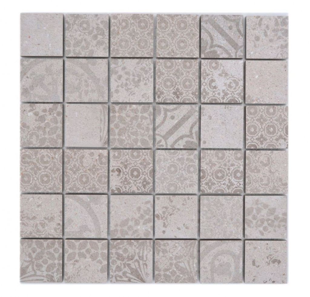 Keramikmosaik beige matt Retrooptik Mosaikfliese Küchenwand Fliesenspiegel Bad Duschwand MOS14-B1_f