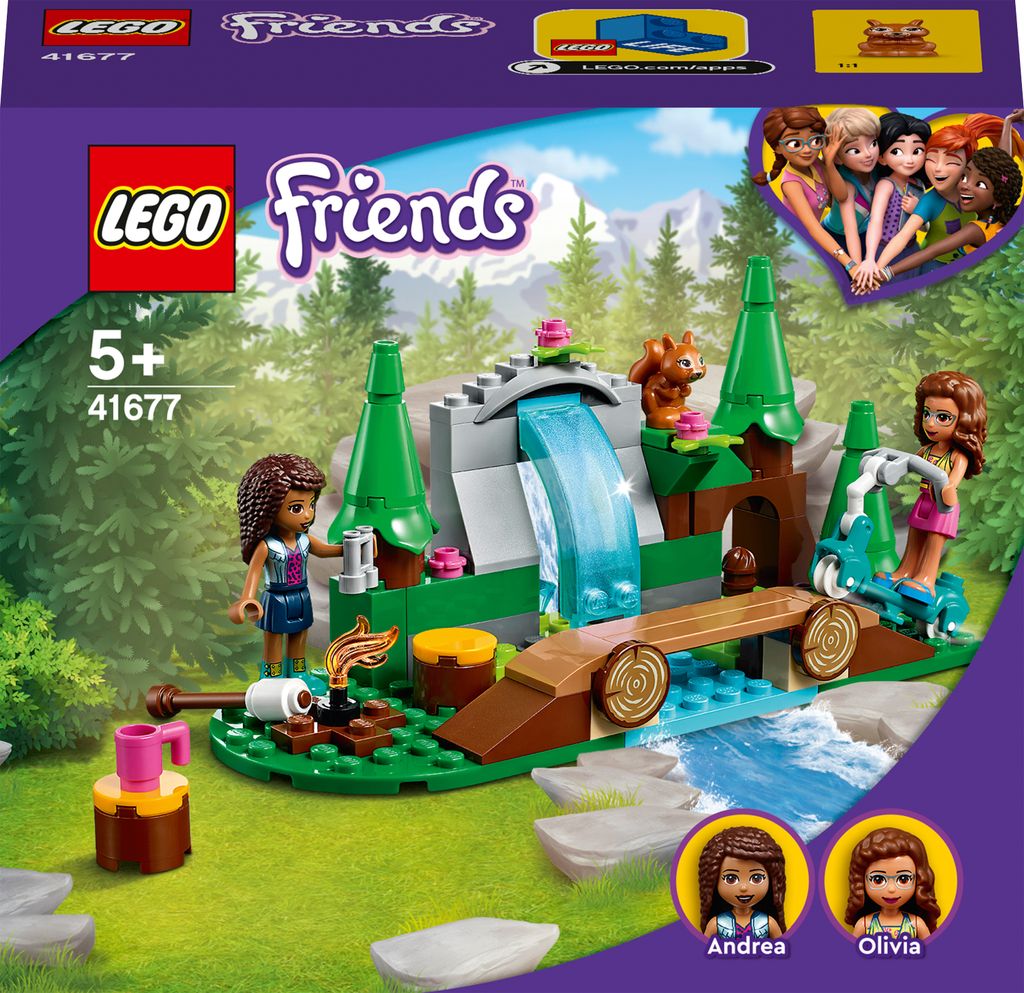 LEGO 41677 LEGO Friends Wasserfall im Wald, Camping Produktbild 