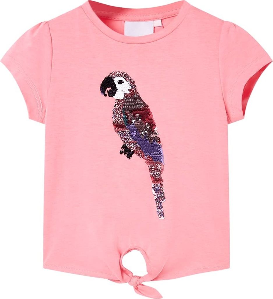 Kinder-T-Shirt Neonrosa 116