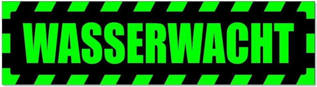 Kiwistar - Autoaufkleber - Grün - Schwarz - 45 x 12 cm - Wasserwacht gestreift - Hinweis Aufkleber Sticker für Auto, Kfz, Fahrrad, PKW, LKW