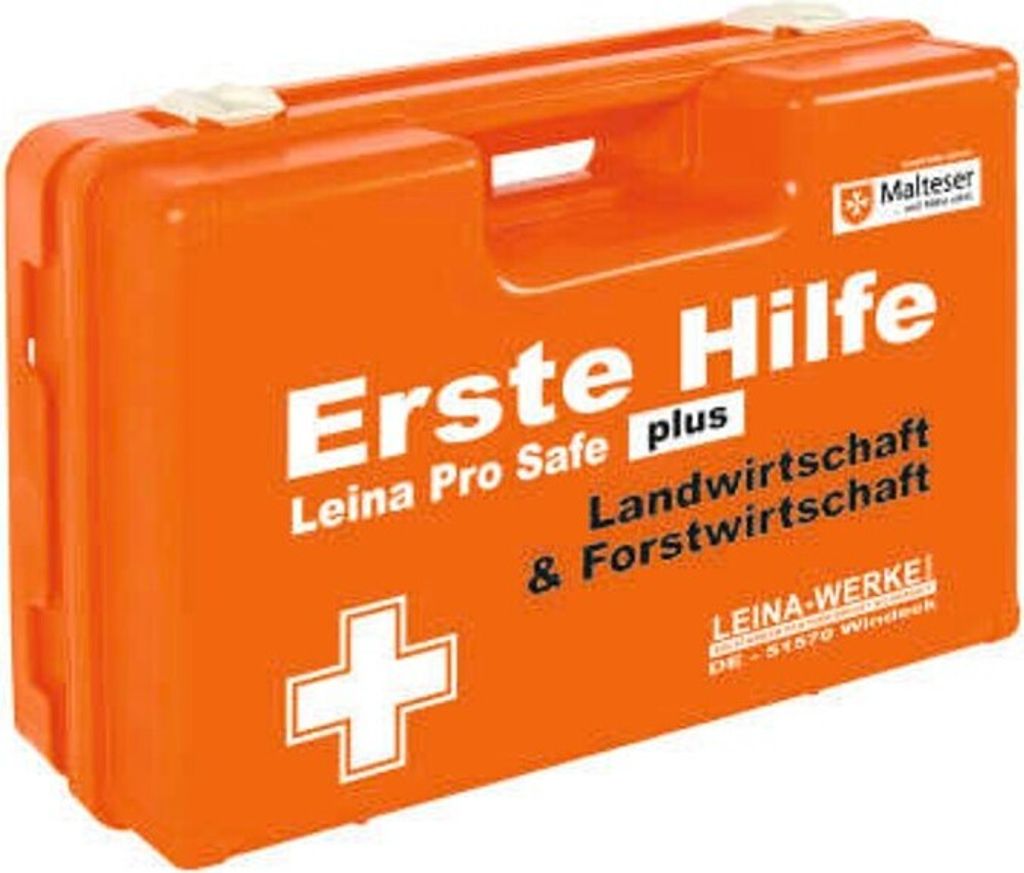 LEINA-WERKE Erste-Hilfe-Koffer Pro Safe plus Land- & Forstwirtschaft DIN 13169 orange